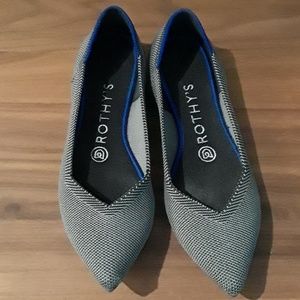 Rothy's Cloud Gray Birdseye Points sz 6.5 (6)